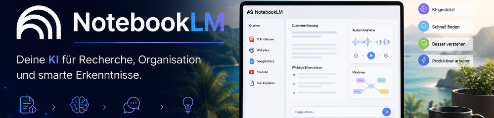 Eyecatcher NotebookLM Google KI-Tool